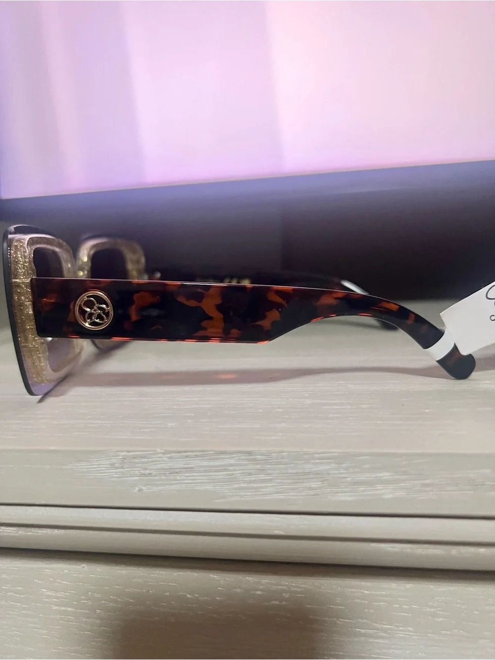 Jessica Simpson Purple Gradient Oversized Square Sunglasses